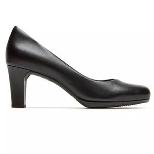 ROCKPORT Women's Total Motion Leah Pumps in Black Leather Size 6.5